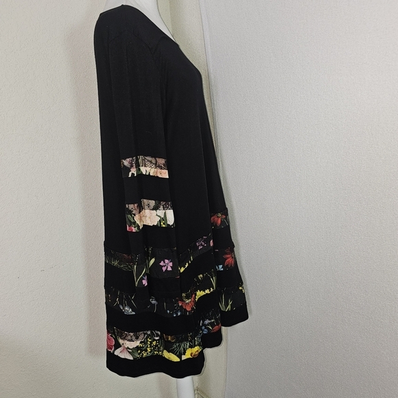 Desigual Womens Dress Paloma Floral/Lace Bell Sleeves Fairycore Fairygoth - Picture 2 of 11